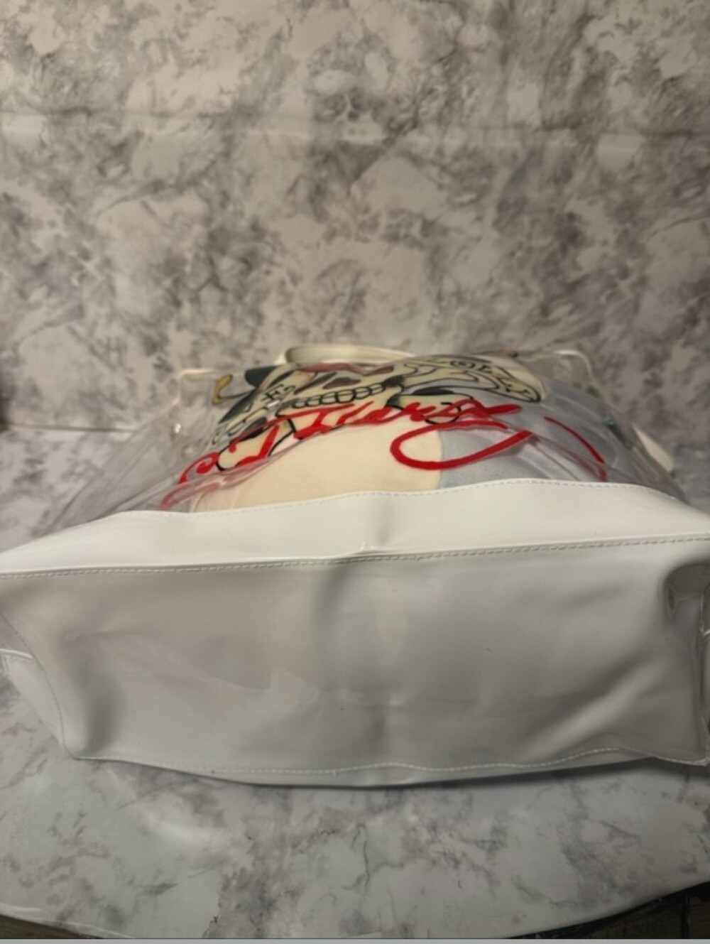 Ed Hardy- " Love Kills Slowly " Graphic Clear Tote Bag ❤️🤍 - Picture 7 of 9